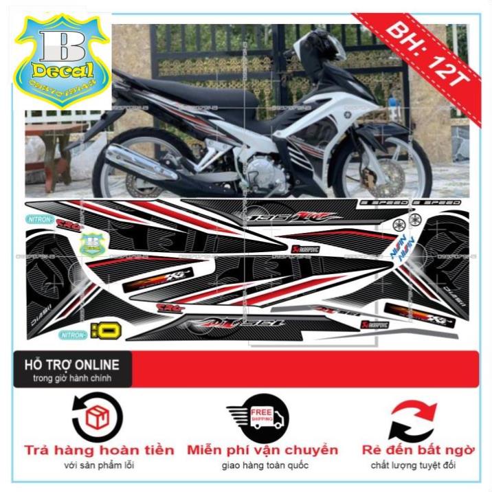 ( Quí khách vui lòng mang ra tiệm cho thợ dán ) Tem EX 2011 LC TRẮNG ĐEN [Bi Decal]