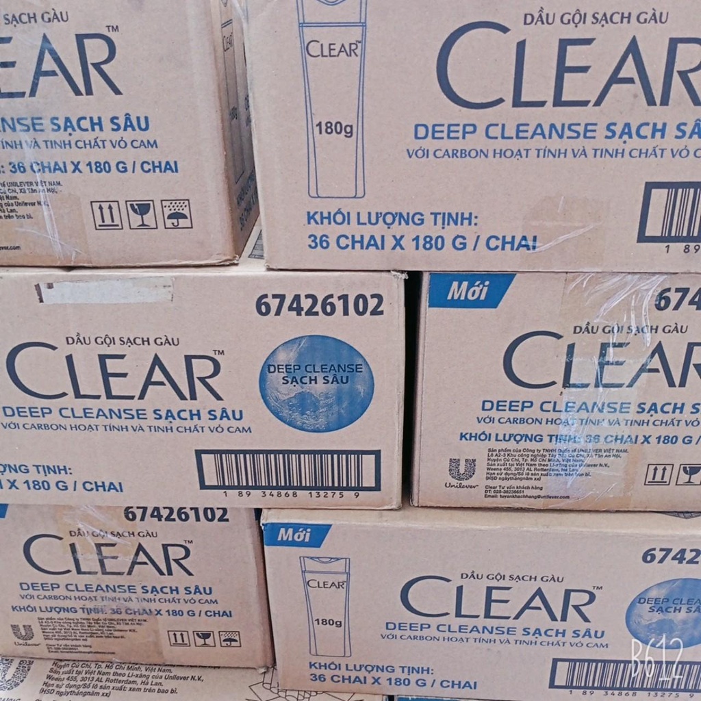 Dầu gội sạch gàu Clear Men Deep Cleanse sạch sâu cho 1 mái tóc khỏe và bồng bềnh 180g