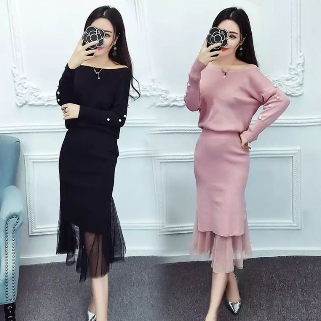 Sét áo váy len Hàng Quảng Châu