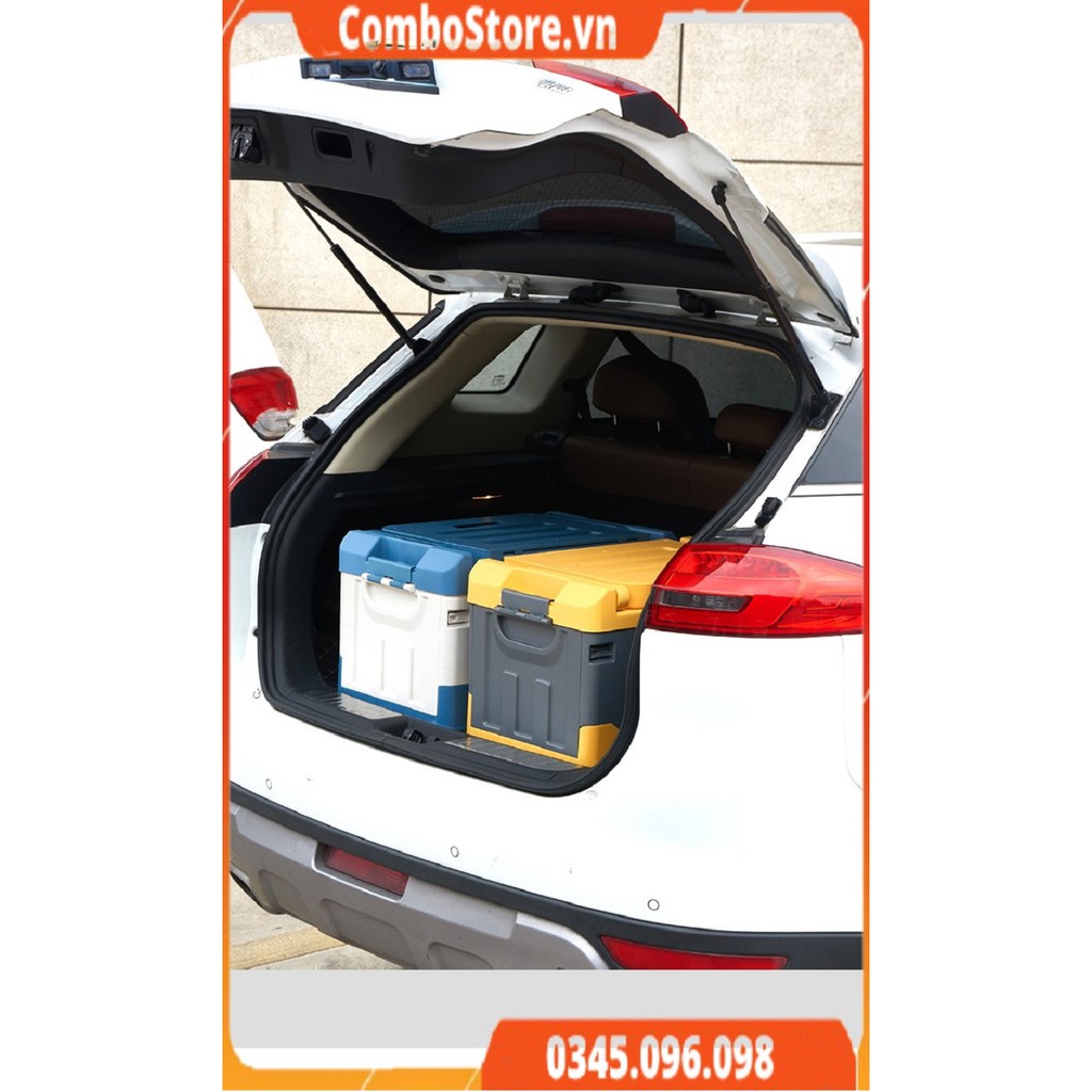 Thùng đựng đồ ô tô 75 lít siêu dầy kiêm ghế xếp tiện lợi