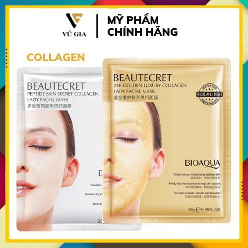 Mặt Nạ Thủy Tinh, Mặt Nạ Thạch Collagen Bioaqua Dưỡng Ẩm Cải Thiện Sắc Tố Da Thu Nhỏ Lỗ Chân Lông Chống Nhăn Trẻ Hóa 28g