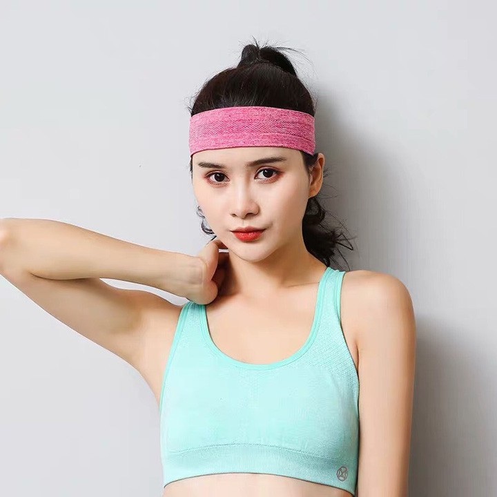 Băng đô thể thao headband cotton đeo trán thấm chặn mồ hôi chống trượt co giãn thời trang bản 5cm sb