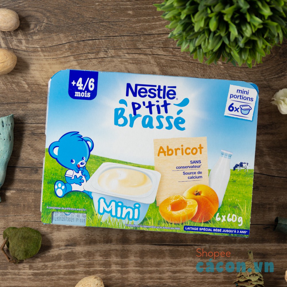 [Đồ ăn dặm cho bé] Sữa chua/ váng sữa nguội Nestle ăn dặm vị tự nhiên, chuối, mơ, lê cho bé 4, 6, 7, 8, 9.. 12m