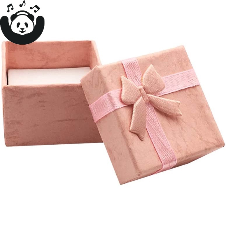 Set 5 Hộp Đựng Trang Sức 4*4cm Đính Nơ Sang Trọng