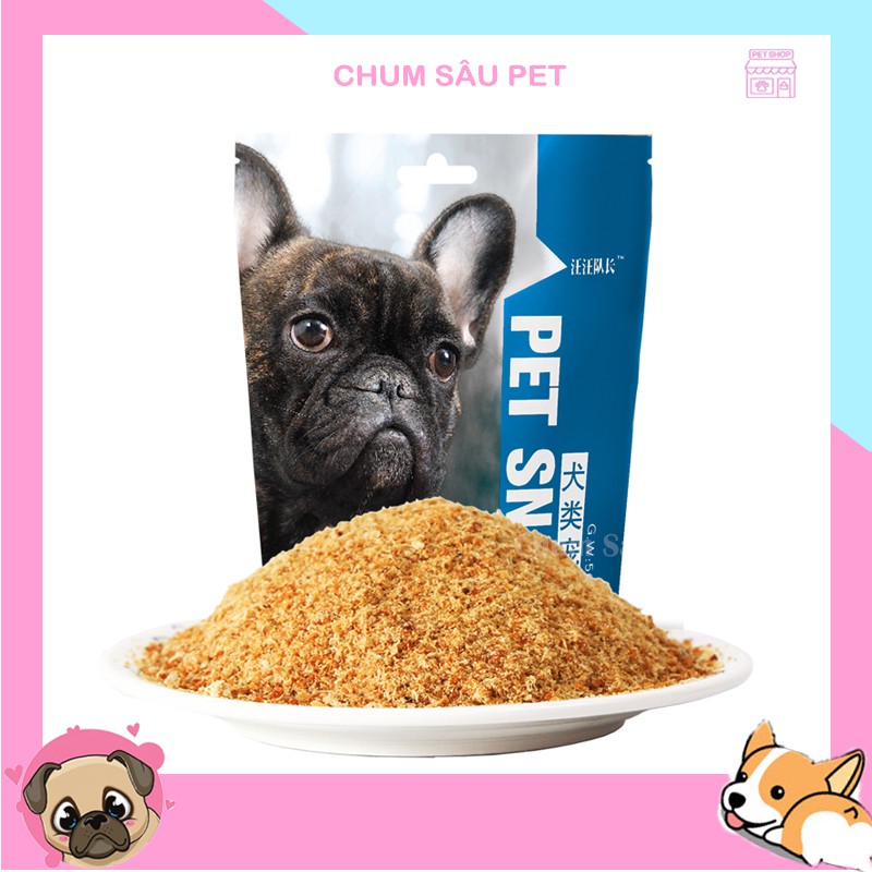 [Mã PET50K giảm Giảm 10% - Tối đa 50K đơn từ 250K] Chà bông gà cho chó mèo Captain để trộn cơm, hạt túi 500gr