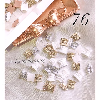 charm nơ nhựa đính móng tay