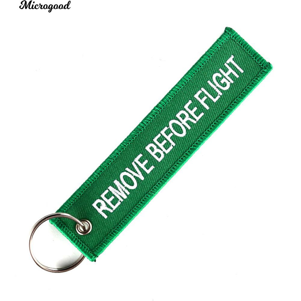 Dây móc chìa khóa có thêu chữ "Remove Before Flight" độc đáo