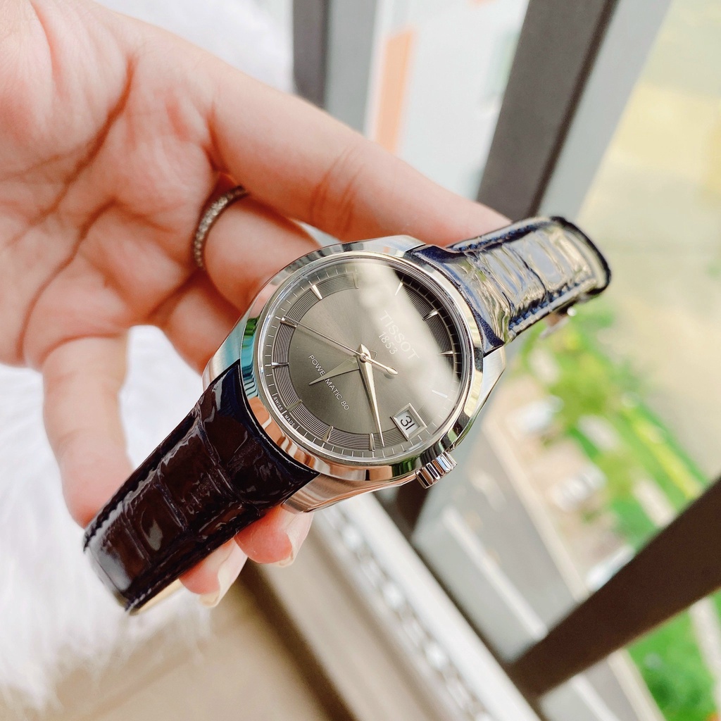 Đồng hồ nữ chính hãng Tissot Couturier Lady Powermatic 80 T035.207.16.061.00 - Máy cơ tự động - Kính Sapphire - Dây da