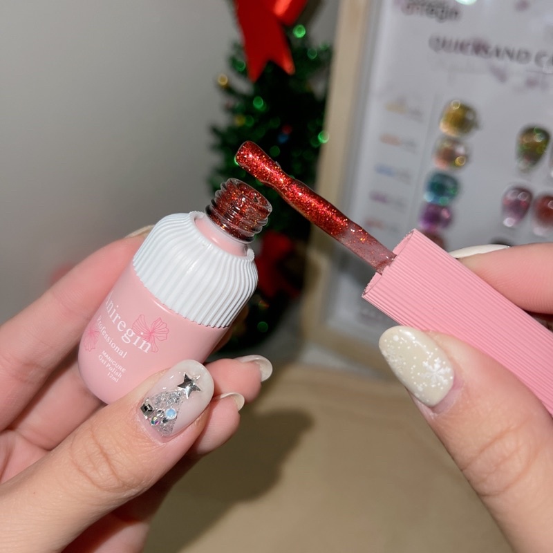 Set sơn nhũ mắt mèo flash 9c tặng kèm bảng màu