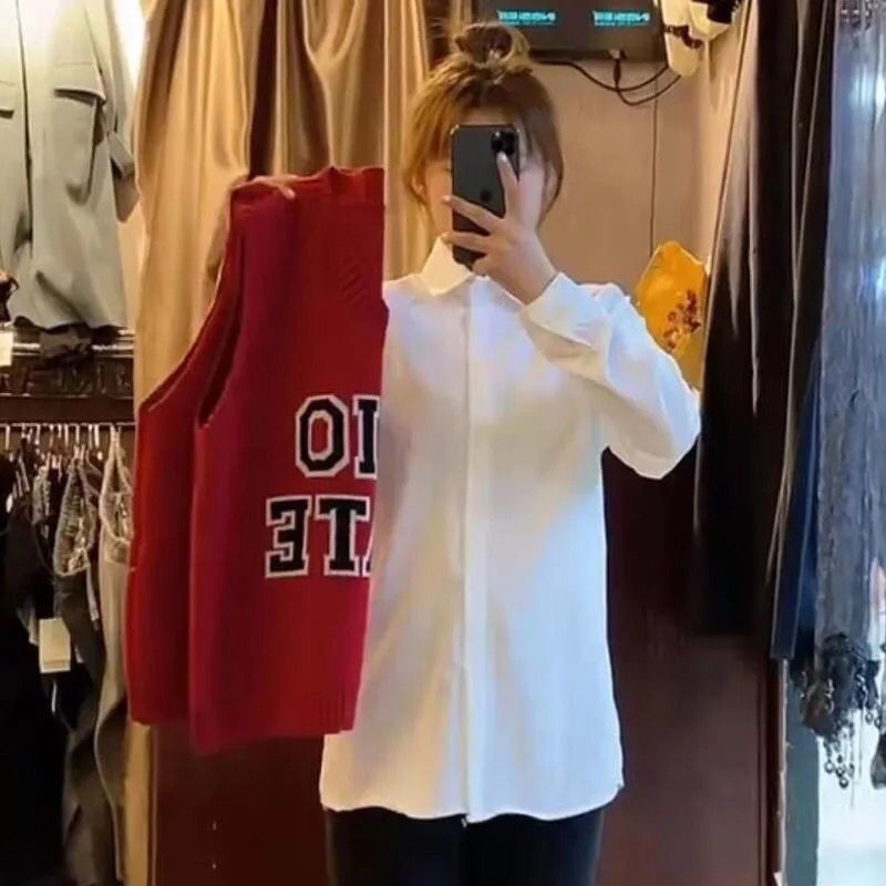 Áo len không tay cổ chữ V thiết kế mới thời trang dành cho nữ 2021