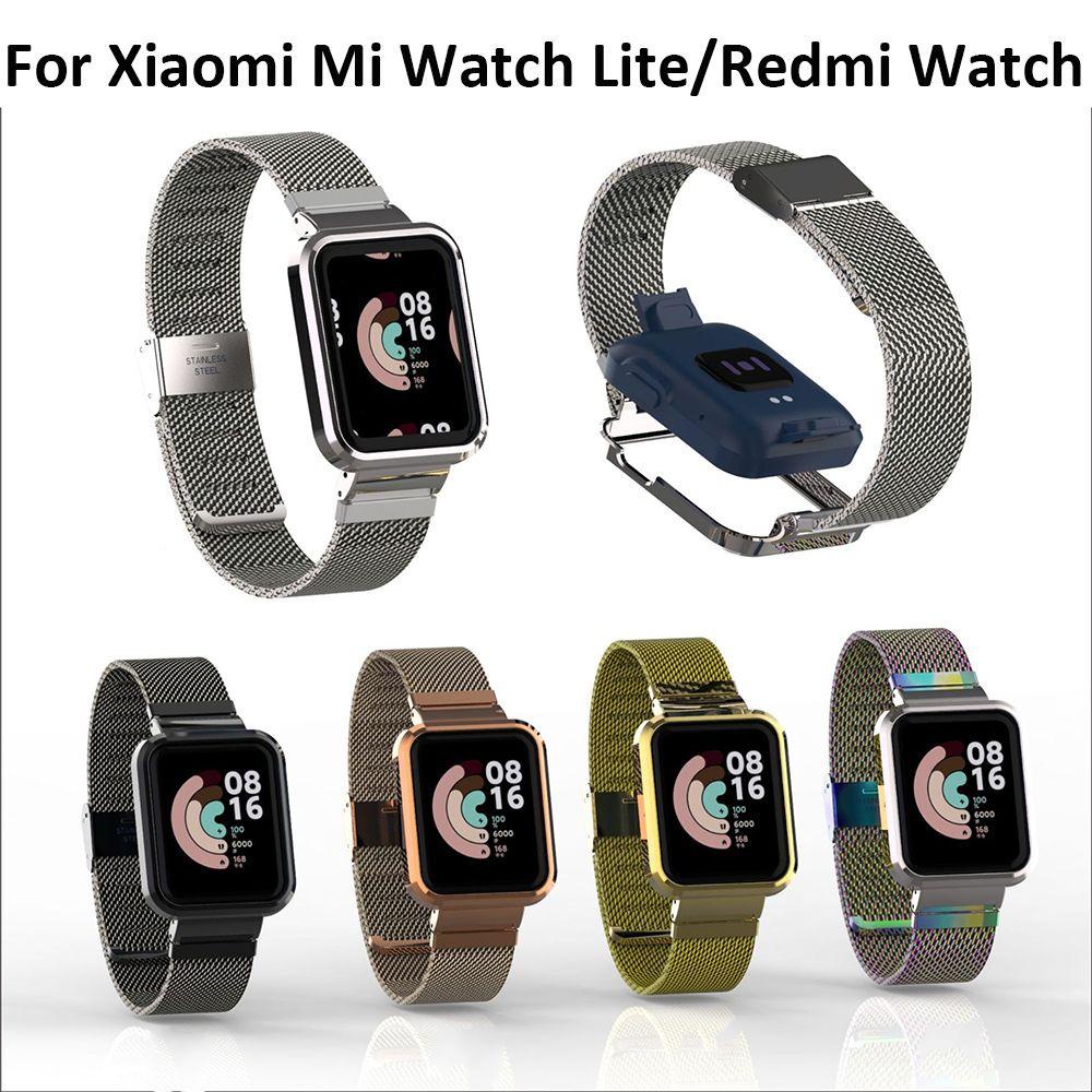 JONYE Set Dây Đeo Kim Loại Dạng Lưới Thời Trang Cho Đồng Hồ Thông Minh Xiaomi Mi Watch Lite Redmi