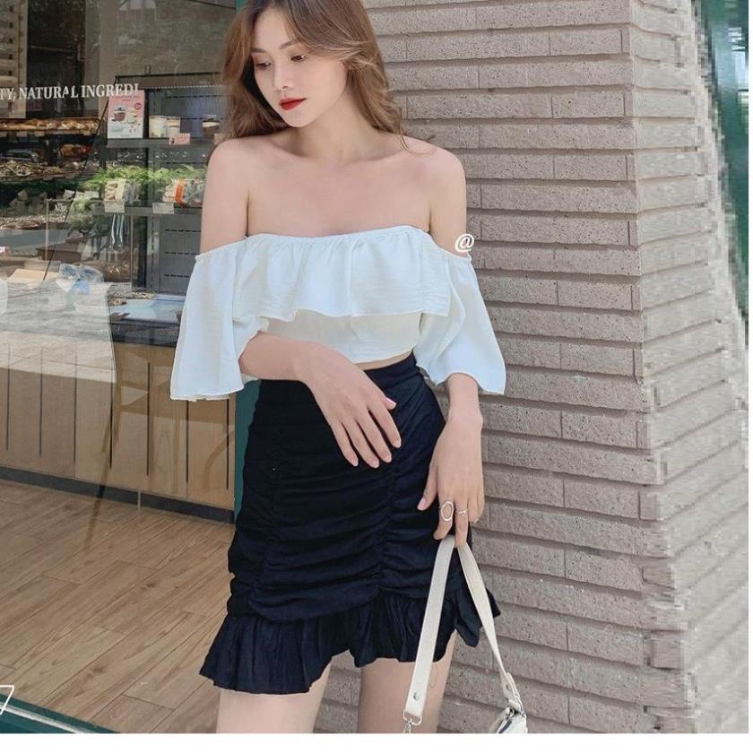:  Váy Đuôi Cá/ Áo Voan Trễ Vai   BAOTIN FASHION