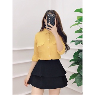 { XẢ HÀNG } Áo sơmi đũi màu
