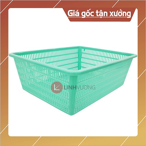 rổ nhựa chữ nhật số 1 nhựa Cần Thơ 47x37,5x17cm