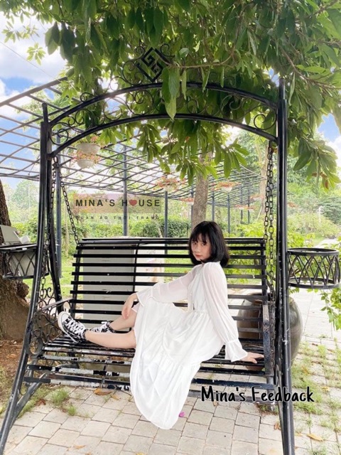 Váy công chúa xếp tầng thắt nơ / mina ‘s house / váy ullzang | BigBuy360 - bigbuy360.vn