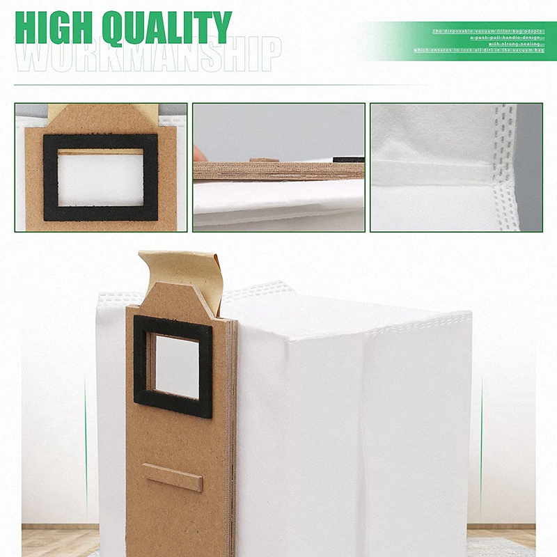 Túi hút chân không 10 gói để thay thế túi đựng bụi Roborock S7 Tương thích cho Máy hút bụi Roborock S7 T7S T7S Plus