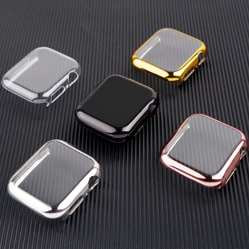 Ốp bảo vệ 360 độ trong suốt thích hợp cho đồng hồ thông minh Apple Watch Series 7 41mm 45mm