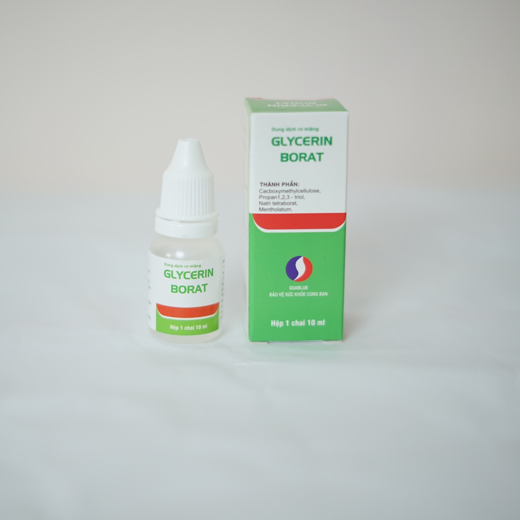 GLYCERIN BORAT - Hộp 1 chai 10ml - bôi miệng, lưỡi