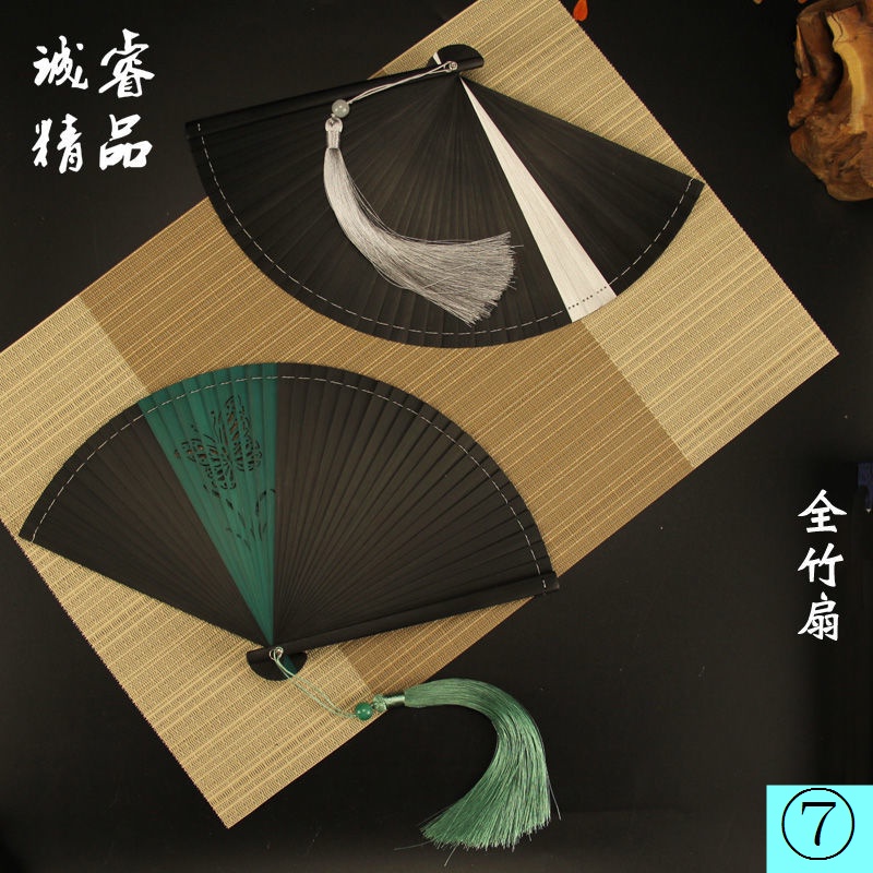 Quạt Xếp Bằng Tre Màu Sắc Cổ Điển Phong Cách Trung Hoa