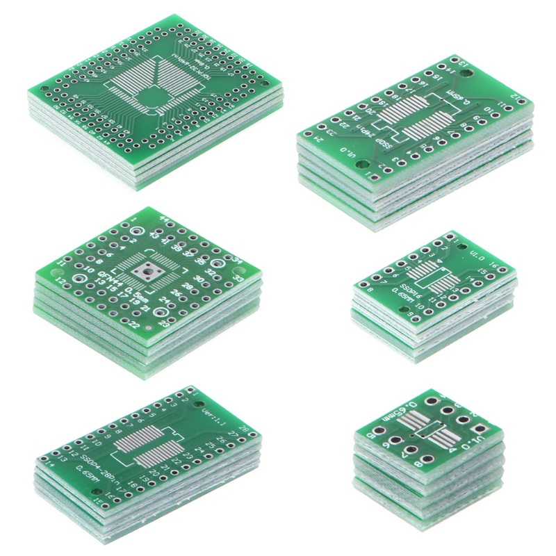 Bộ 30 Bảng Mạch Chuyển Đổi SMD Sang DIP FQFP32-100 QFN48 SOP8 16 24 28