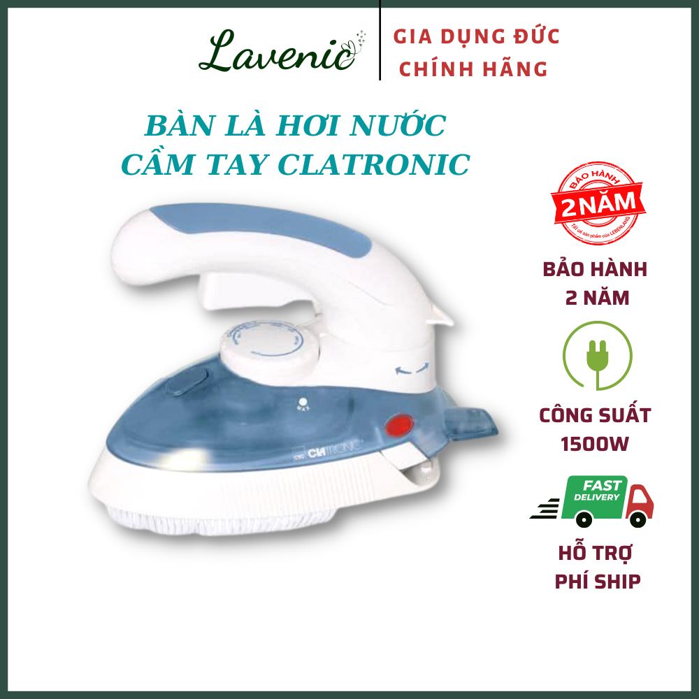 Bàn là hơi nước cầm tay Clatronic DB 3108, Bàn ủi du lịch tiện lợi Hàng Nhập Đức Chính Hãng