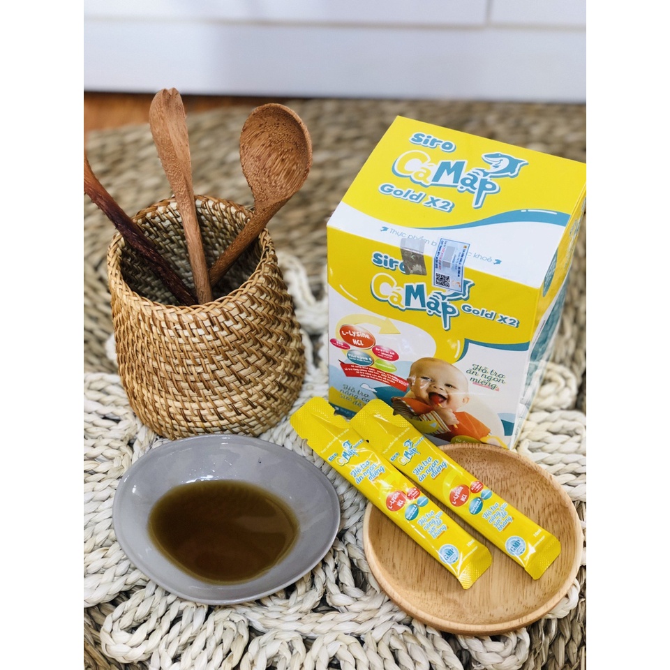 Siro Cá Mập Gold X2/Gold X10 Baby Shark - Hộp 30gói Chính Hãng KYO, Kèm Phiếu Bảo Hành