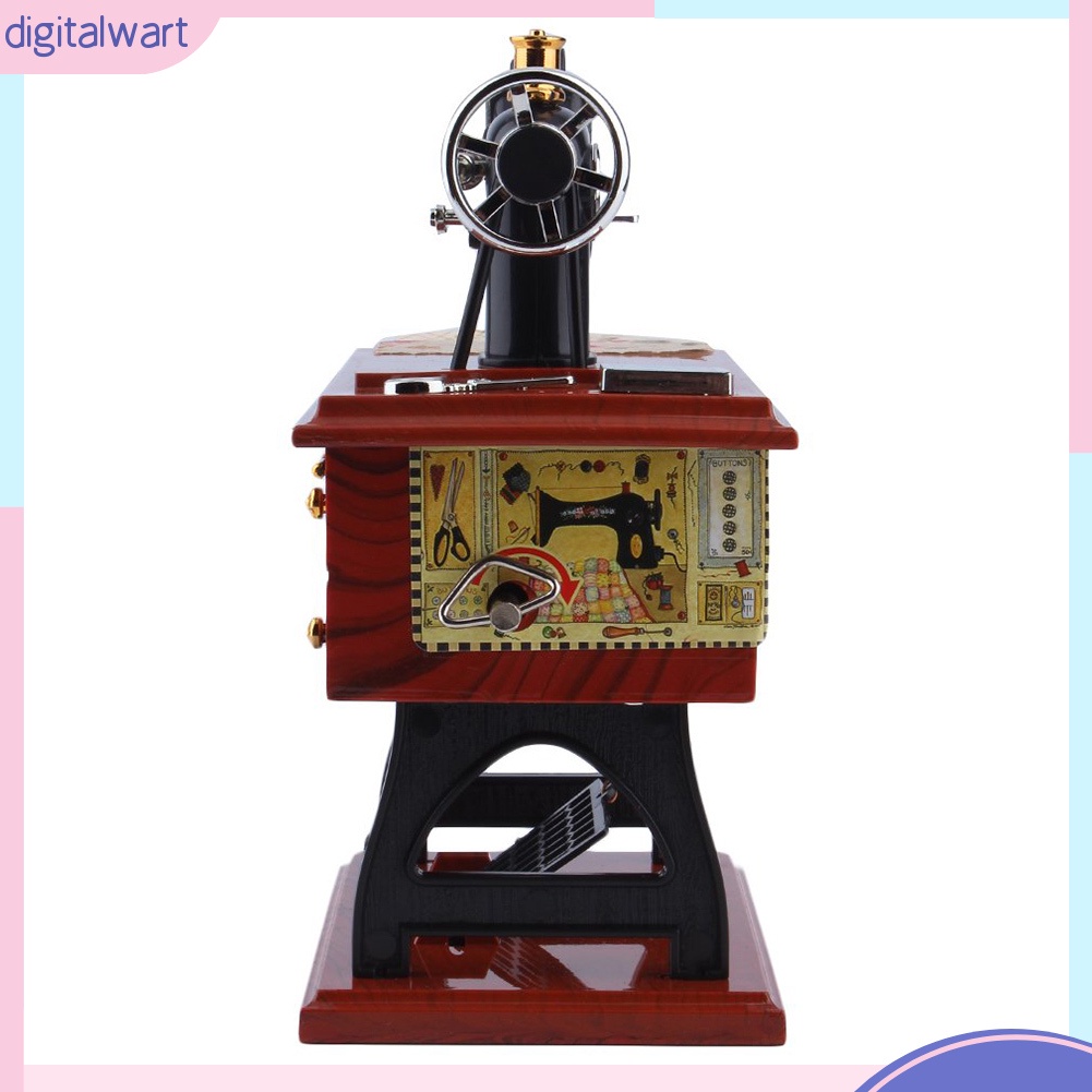 1 Hộp Nhạc Hình Máy May Mini Vintage