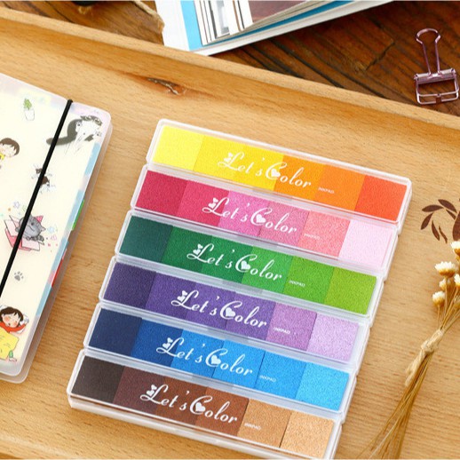 [Mã LIFEBOOK2 giảm 10% đơn 0Đ] MỰC DẤU 6 TRONG 1 LET'S COLOR IN CON DẤU/VÂN TAY TRANG TRÍ