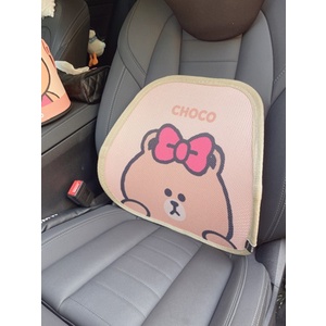 LINE FRIENDS đệm tựa lưng ô tô gối hỗ trợ thắt lưng lưới thoáng khí dùng cho mùa hè
