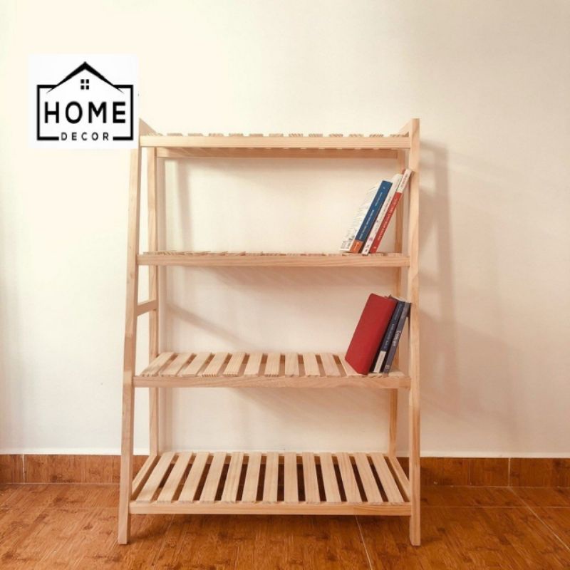 KỆ GỖ ĐA NĂNG HOMESDECOR, KỆ SÁCH GỖ 4 TẦNG
