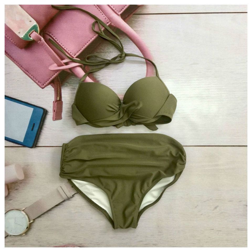 Đồ bơi bà bầu bikini xanh rêu | BigBuy360 - bigbuy360.vn