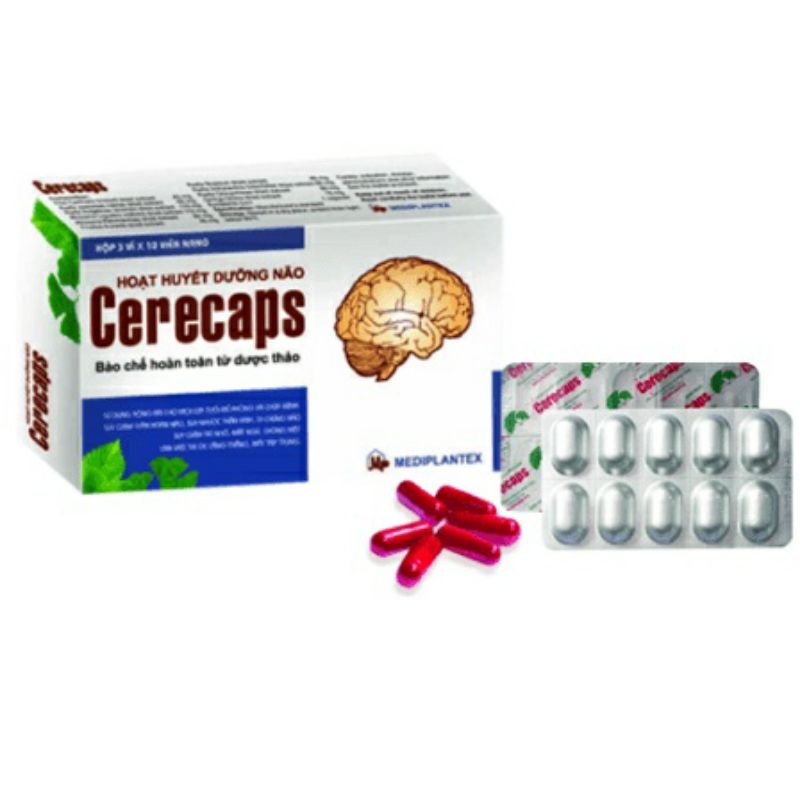 Viên uống Cerecaps bổ não, tăng cường tuần hoàn máu não