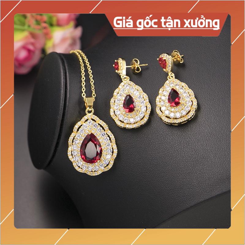 [xả kho] Tổng hợp các bộ trang sức zircon đính đá sang trọng quý phái