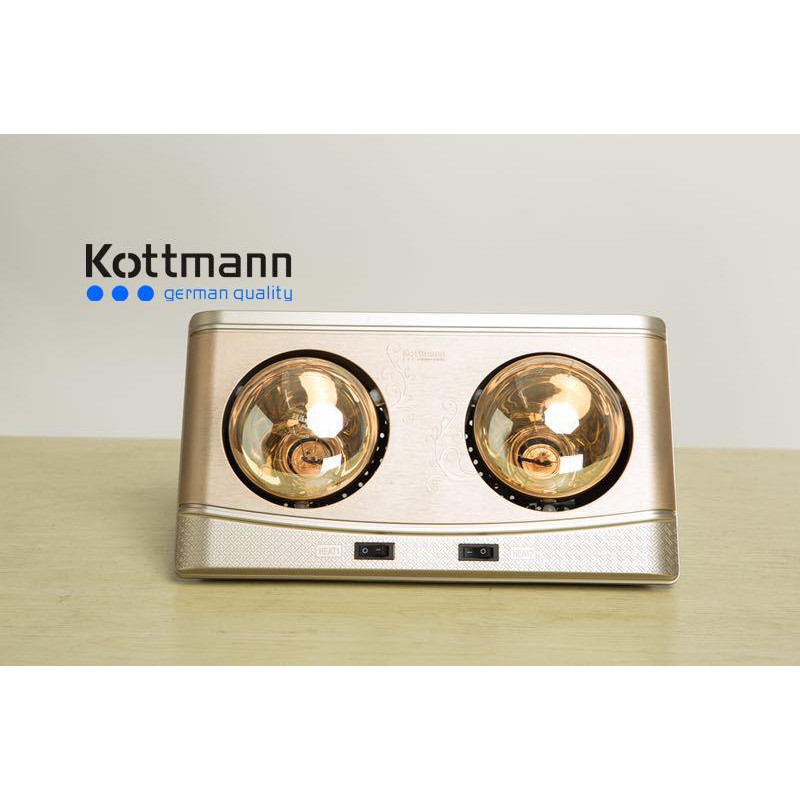 Đèn sưởi nhà tắm Kottmann 2 bóng K2B-Q