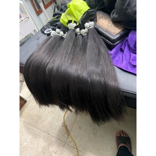 Tóc Nối Thật 55cm 100% Tự Nhiên – Siêu Mềm Mượt, Không Rối, Dài Đẹp