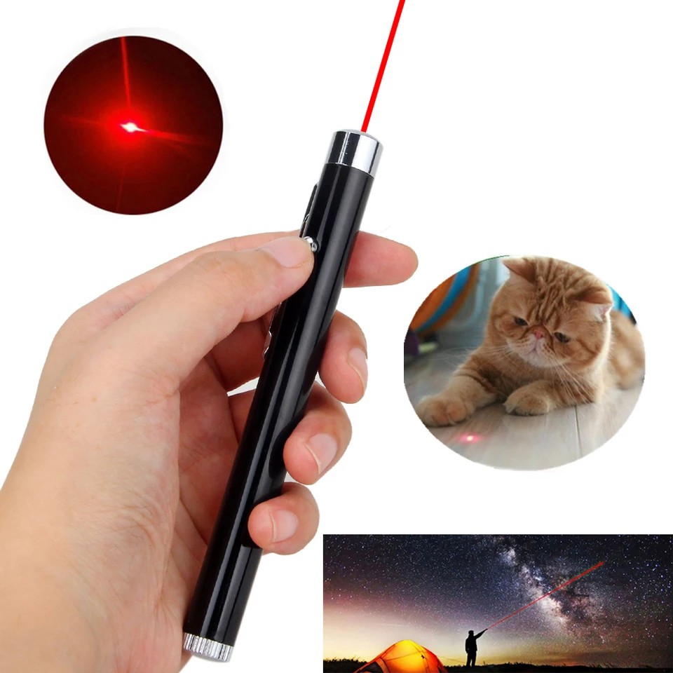 Bút laser Chỉ Bảng Thuyết Trình Vỏ Kim Loại Sơn Mạ Các Màu Điểm Sáng To Chỉ Xa -LZ3393