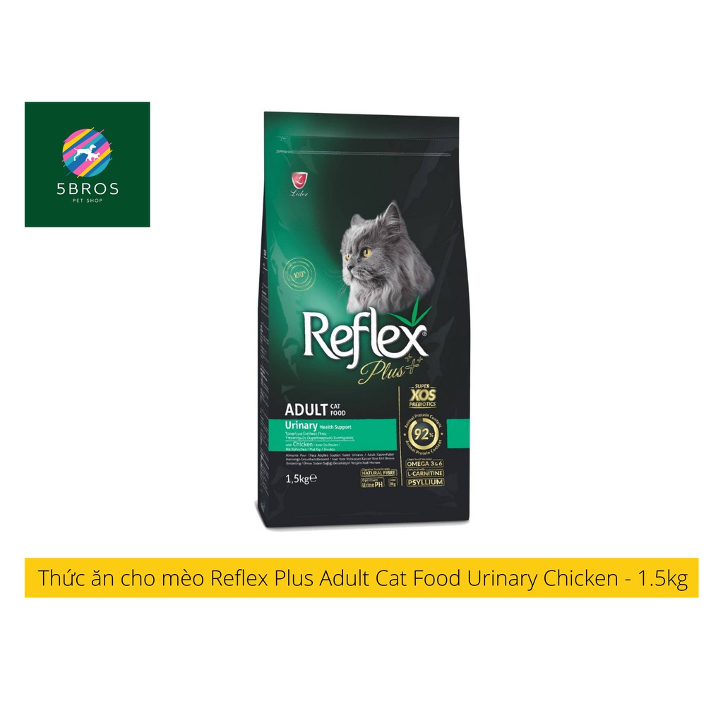 Reflex Plus thức ăn hạt khô cho mèo Urinary siêu cao cấp với công thức cân bằng vị gà 1.5kg