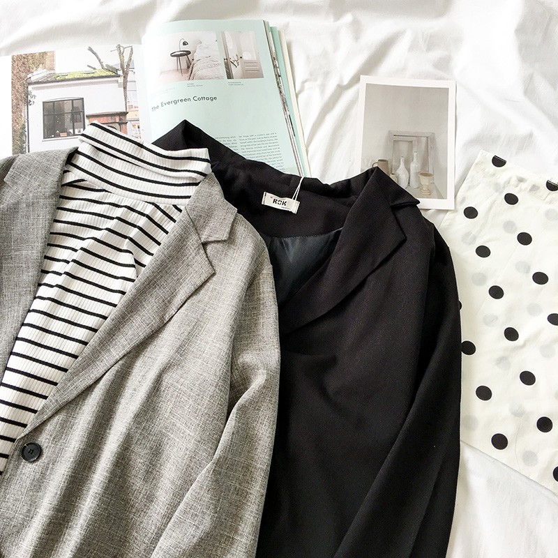 Áo blazer một màu , áo khoác ulzzang | BigBuy360 - bigbuy360.vn