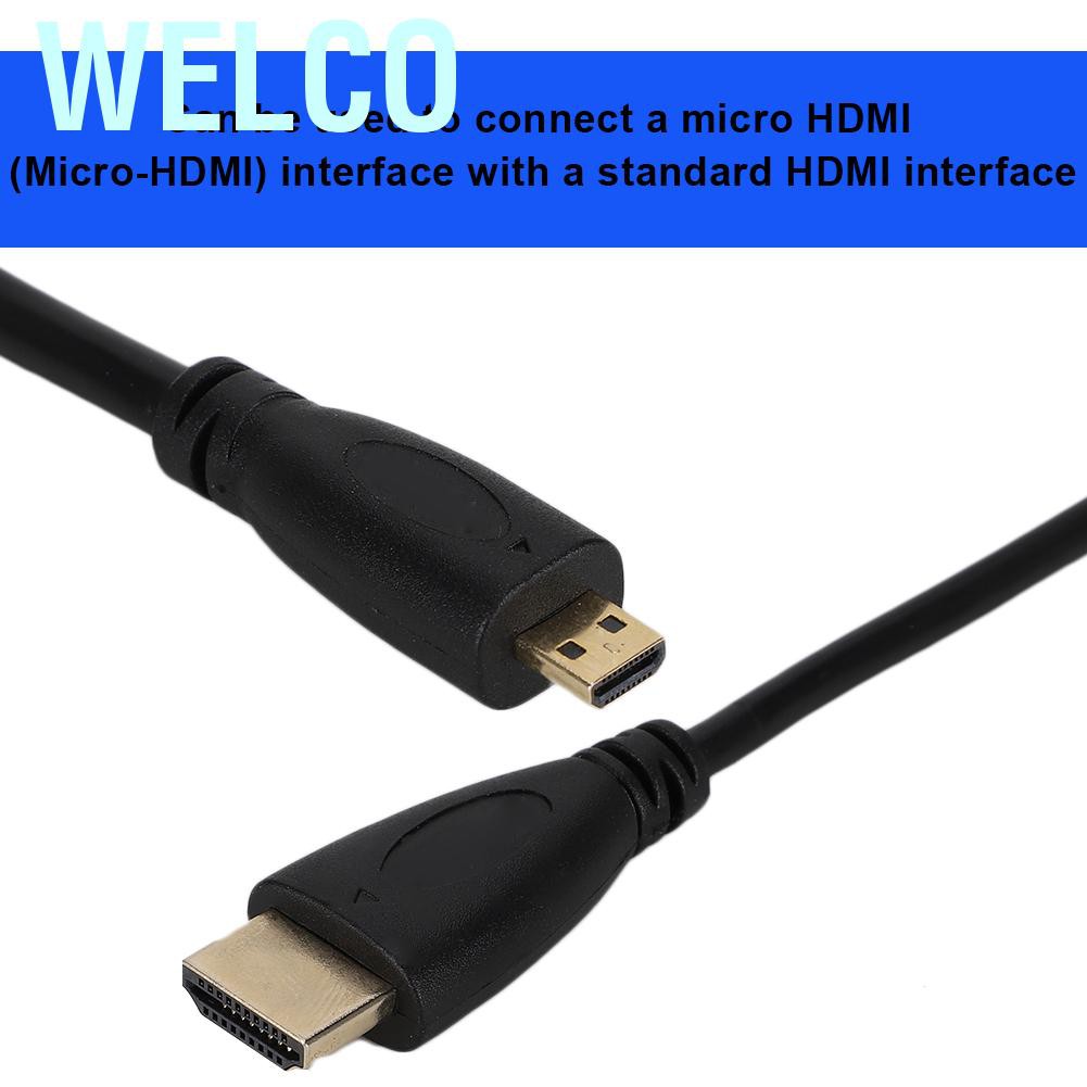 Cáp Chuyển Đổi Welco Micro Sang Hdmi 1440p / 1080p / 1080i / 720p / 480p Cho Raspberry Pi 4b