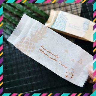 Túi đựng bánh cookies dứa màu trắng đục Handmade Pineapple cake