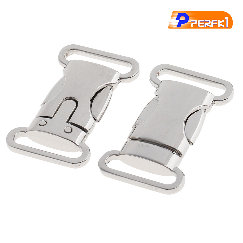 Hot-2pcs Stainless Steel Side Release Buckles for Webbing Quick Release Buckles