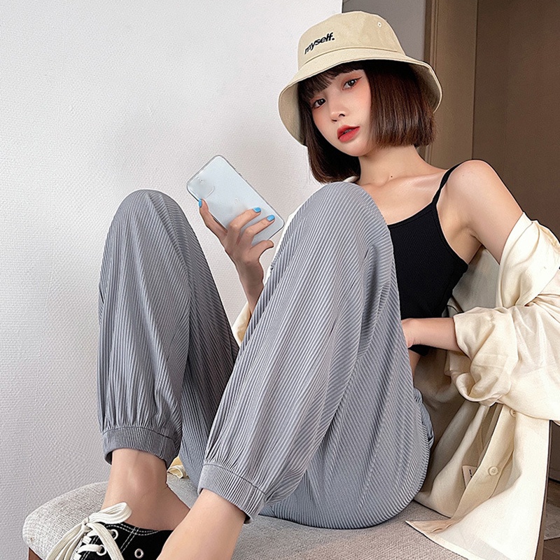 Quần thể thao IELGY dáng rộng lụa lạnh chống muỗi thời trang cho nữ