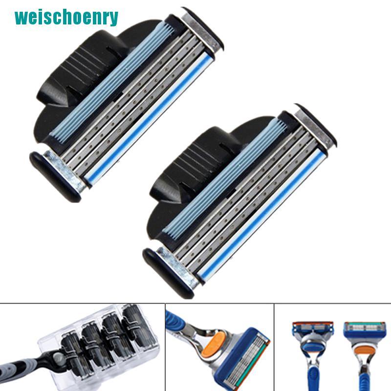 (Hàng Mới Về) Set 4 Lưỡi Dao Cạo 3 Lớp Thay Thế Cho Máy Cạo Râu Gillette Fusion