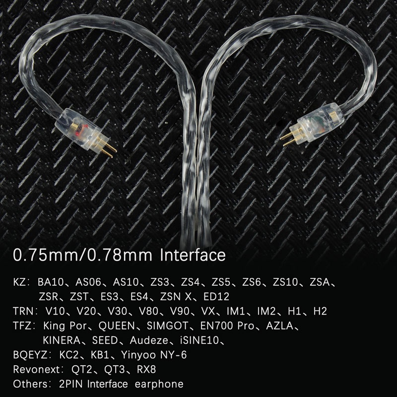 Dây cáp nâng cấp tai nghe Jcally Jc16S 16 5n mạ bạc kèm micro cho Kz Zsn Pro X Zs10 Pro Zsx