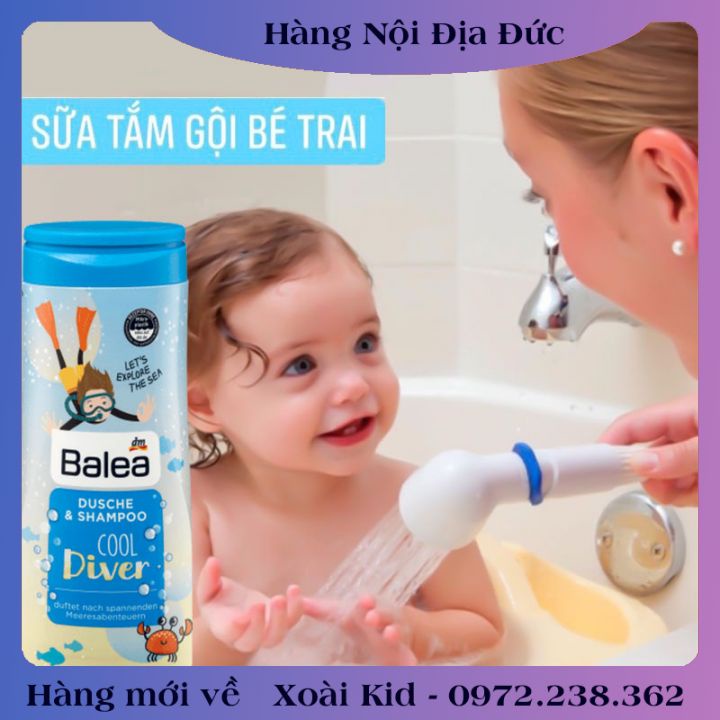 [auth] Sữa tắm gội Balea cho bé trai và bé gái 300ml- Nội địa Đức Đủ Bill [Hot]