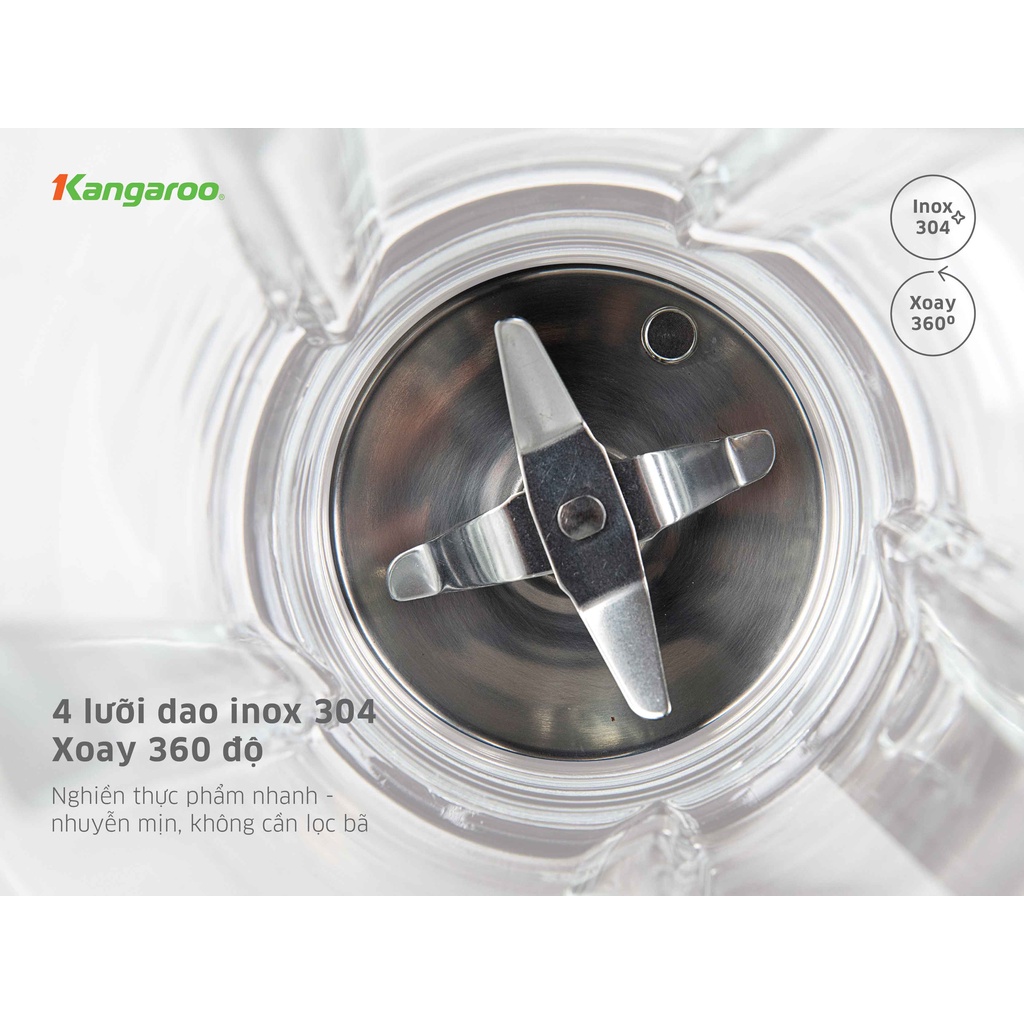 Máy xay nấu sữa hạt Kangaroo KG12BH  - Chức năng đa dạng, sữa hạt sánh mịn, nấu cháo, súp, sinh tố siêu tiện lợi