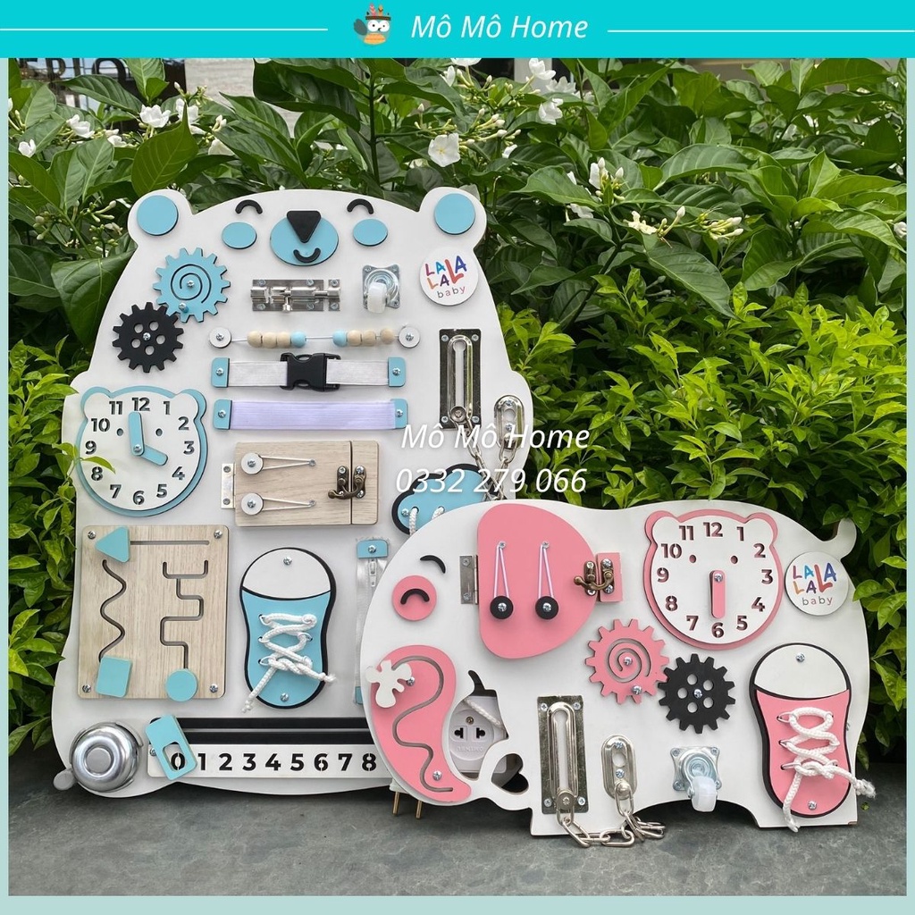 Bảng bận rộn, busy board cho bé, Phát triển toàn diện. Made in Việt Nam.40x50x5cm.