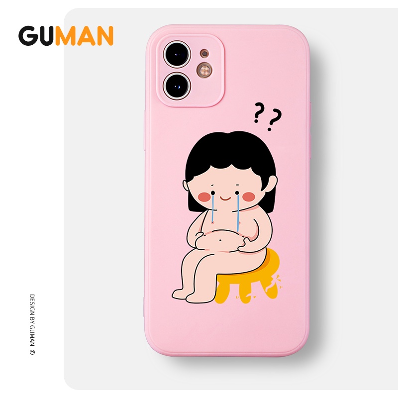 Ốp lưng GUMAN chống bẩn ngộ nghĩnh dễ thương đẹp cho iPhone 14 13 12 11 PRO MAX SE 2020 X XR XS ip 8 7 6 6S Plus kute W104