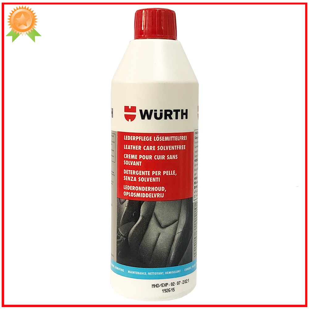 Bảo dưỡng ghế da xe ô tô Wurth Leather Care 500ml