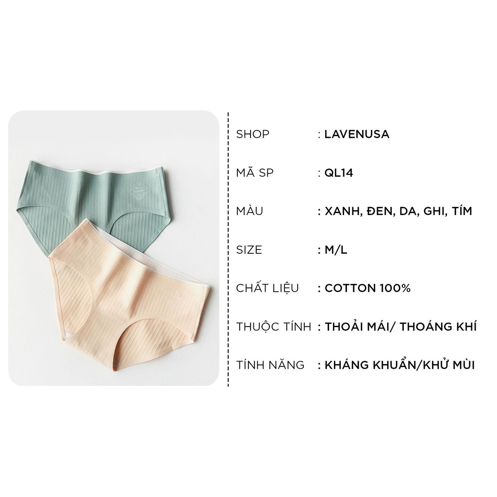 Quần lót nữ không đường may cotton cao cấp thoáng khí QL14 | BigBuy360 - bigbuy360.vn